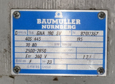 Krauss KMD110 DC Motor