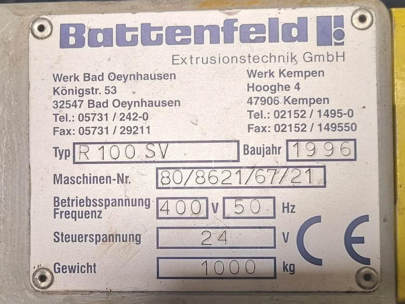 Battenfeld-Cincinnati CMS60 Single Screw Extrusion Line