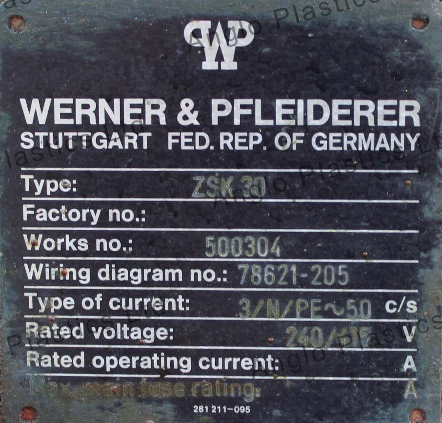 Werner & Pfleider ZSK30 Extruder