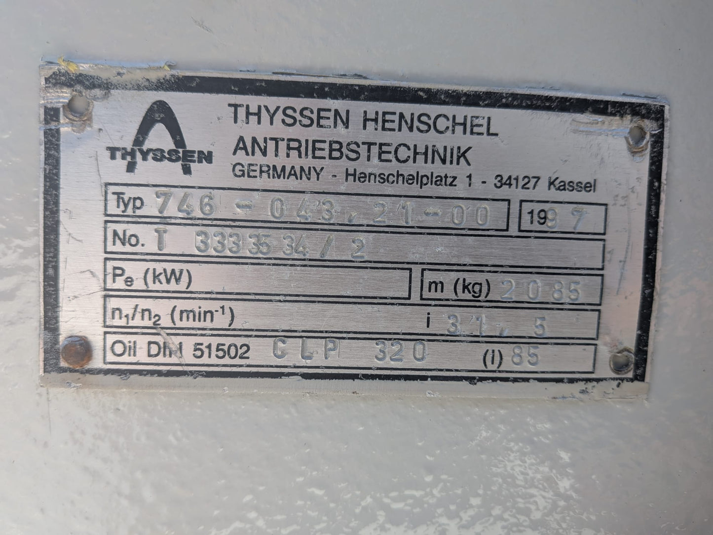 Battenfeld 107 Gearbox