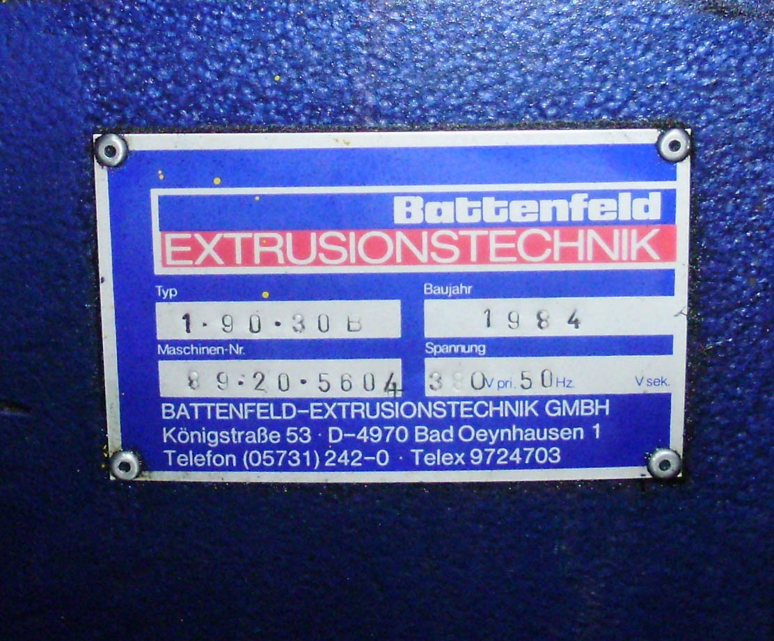 Battenfeld 1-90-30B Single Screw Extruder