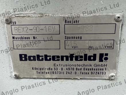 battenfeld bex2 -90-16v extrusion line