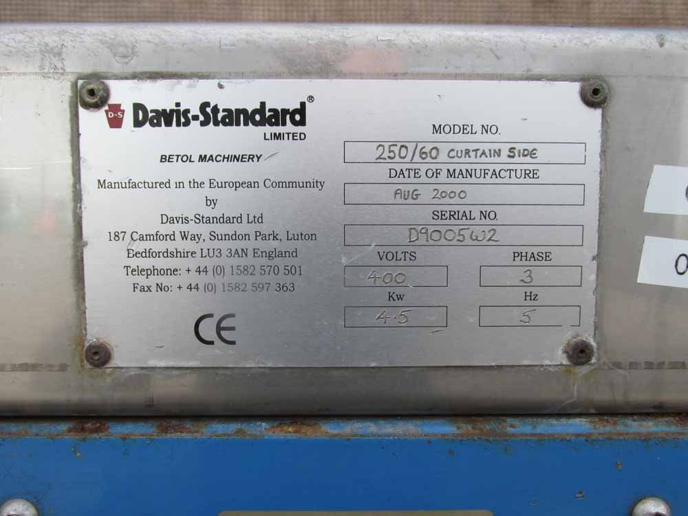 Davis Standard curtain side spray tank