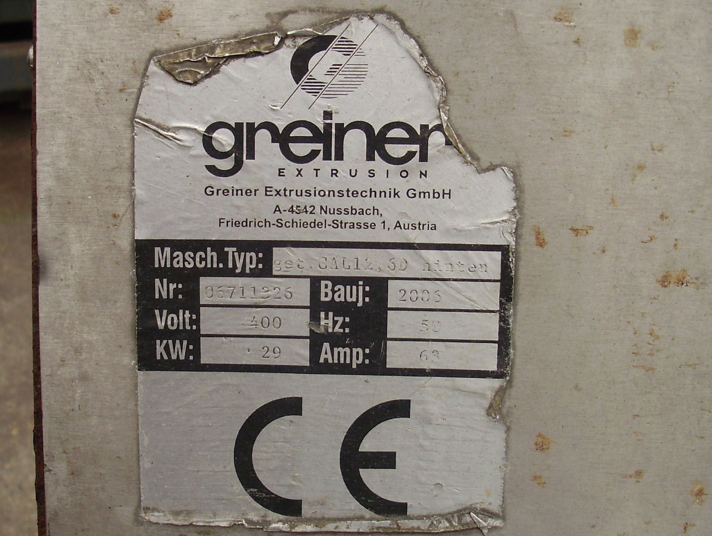 greiner calibration table