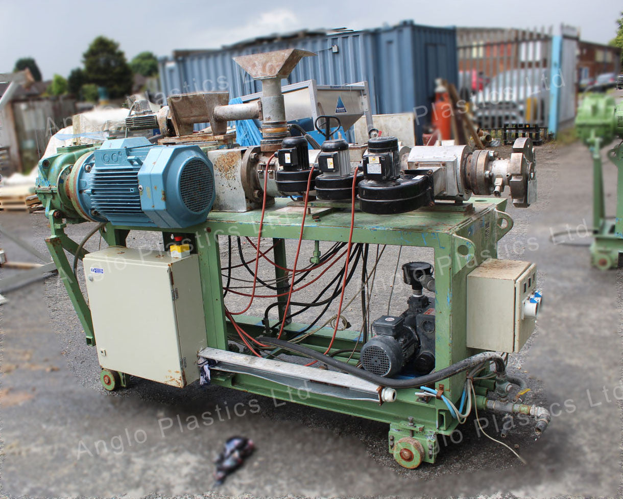 krauss maff 50mm twin screw extruder