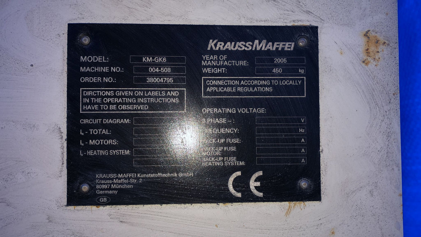 krauss maffei shaker/cooler