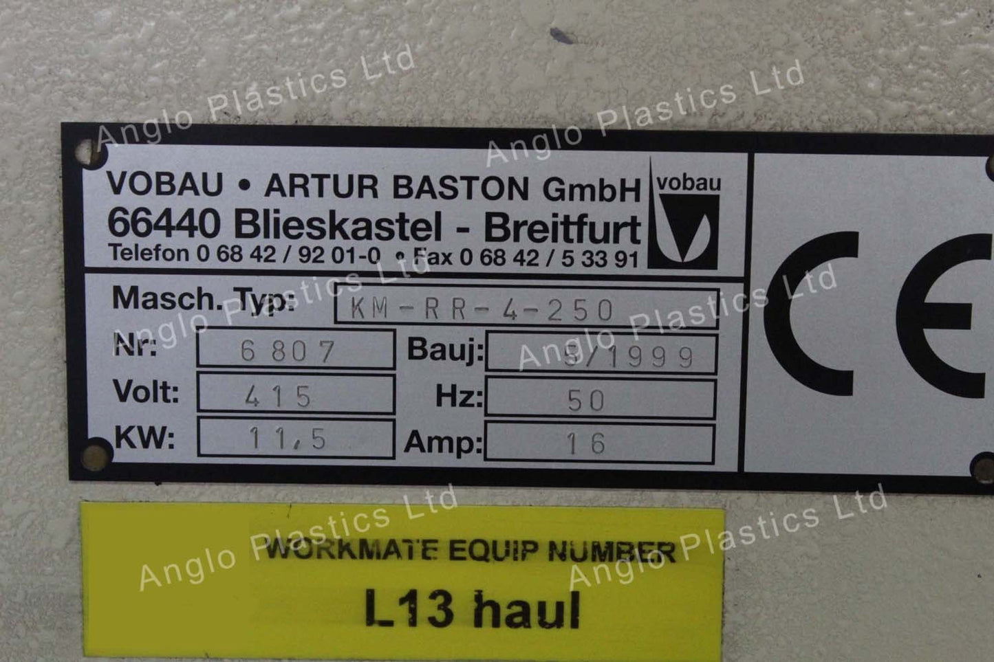 vobau 4 belt haul off unit