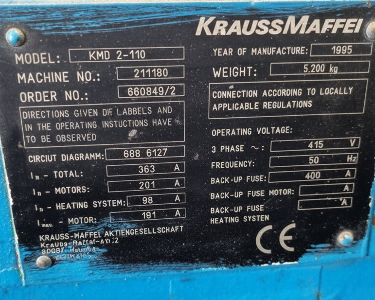 Krauss Maffei 110 Gearbox