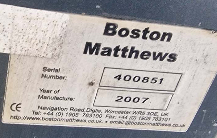 Boston Matthews 60mm Single Screw Extruder