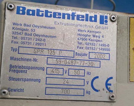 battenfeld spr125p saw