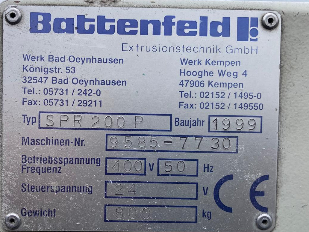 Battenfeld 65mm Extrusion Line