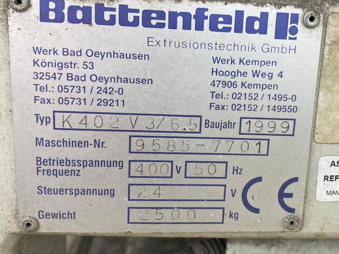 Battenfeld 65mm Extrusion Line
