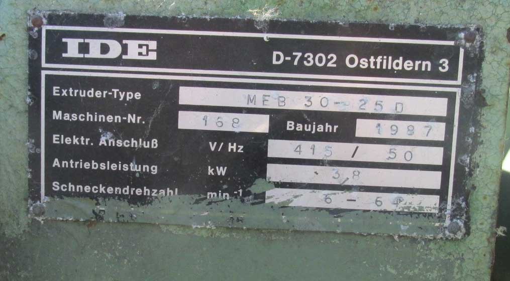 IDE 30mm Single Screw co extruder