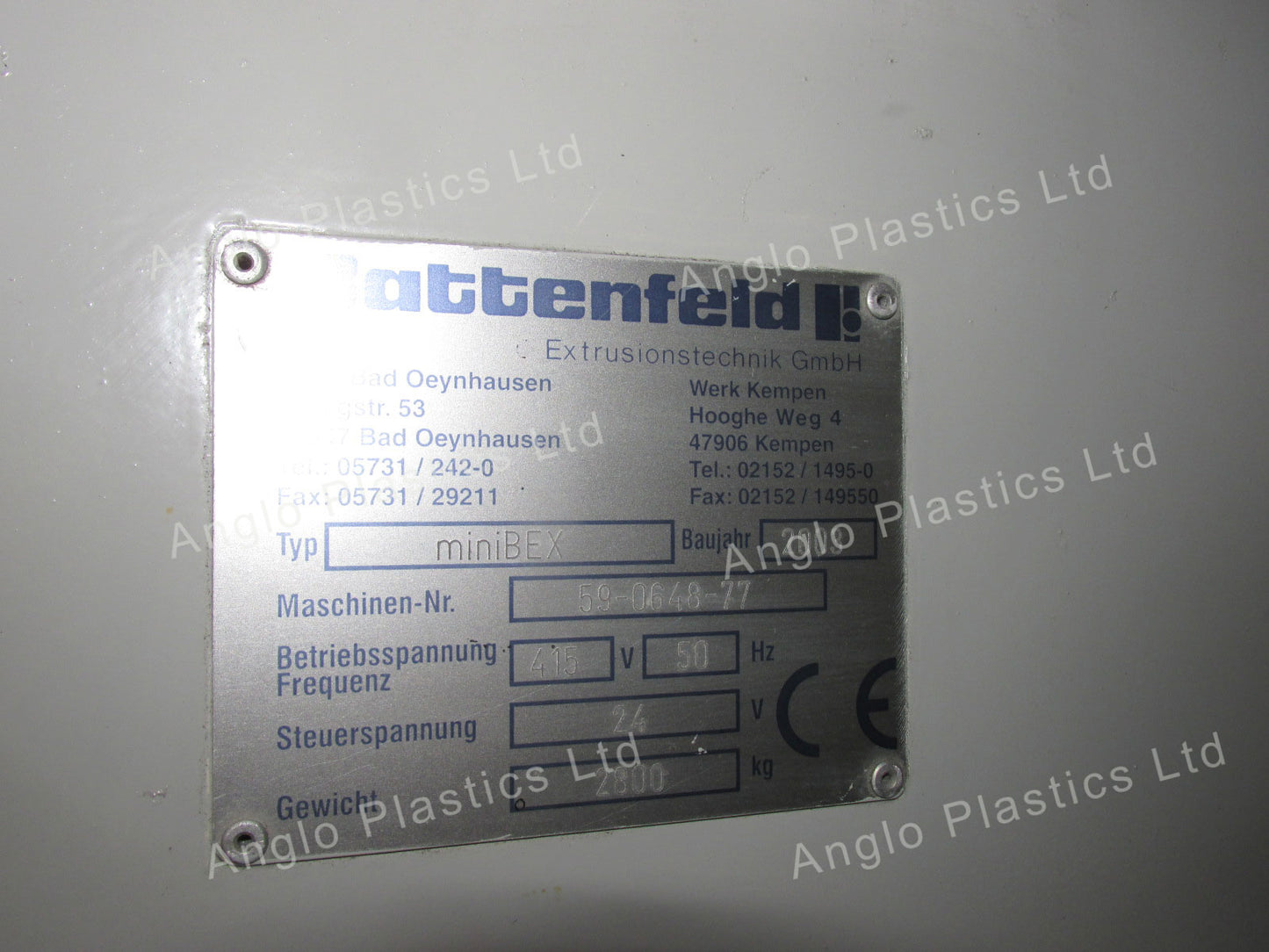 Battenfed Minibex Downstream