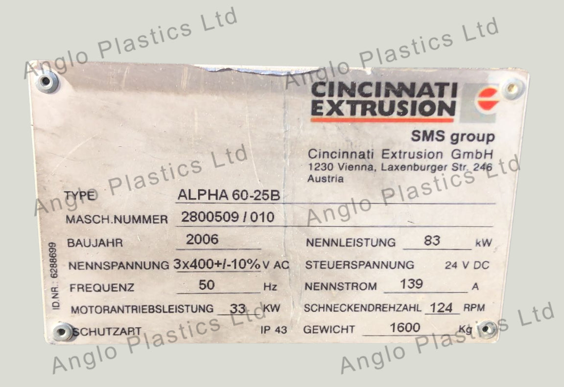 Alpha 60 Single Screw Extruder