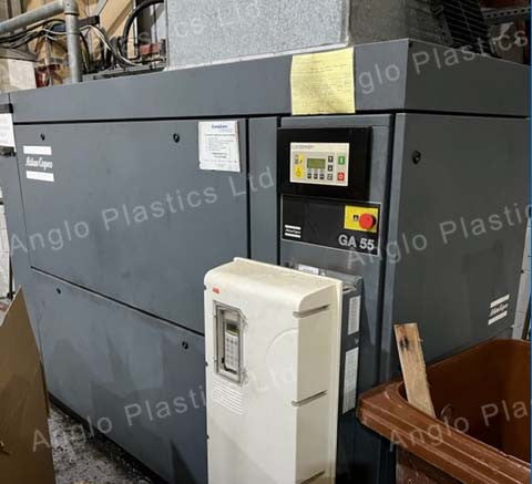 atlas copco ga55 compressor with dryer and air tank