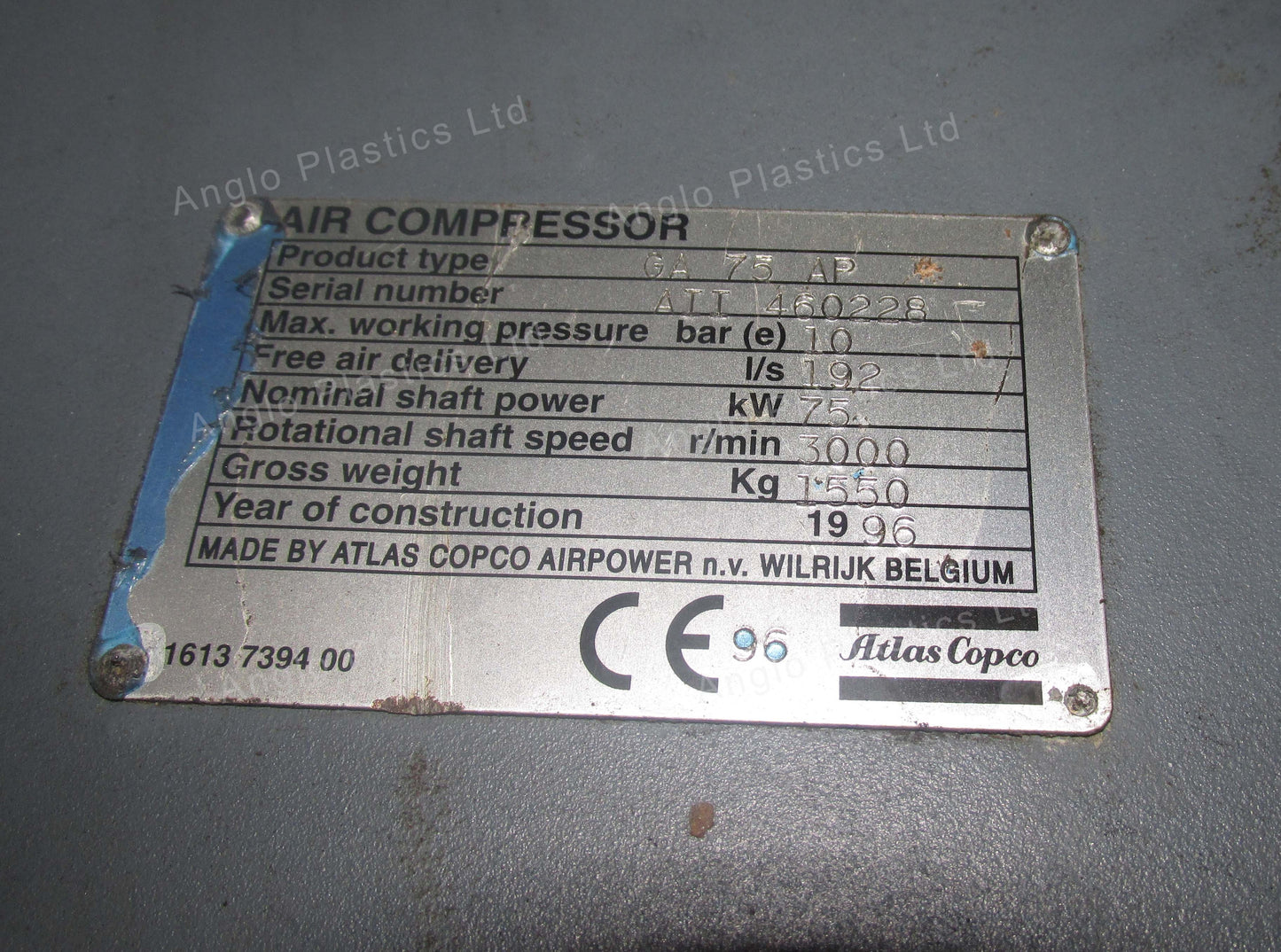 atlas copco ga75 compressor