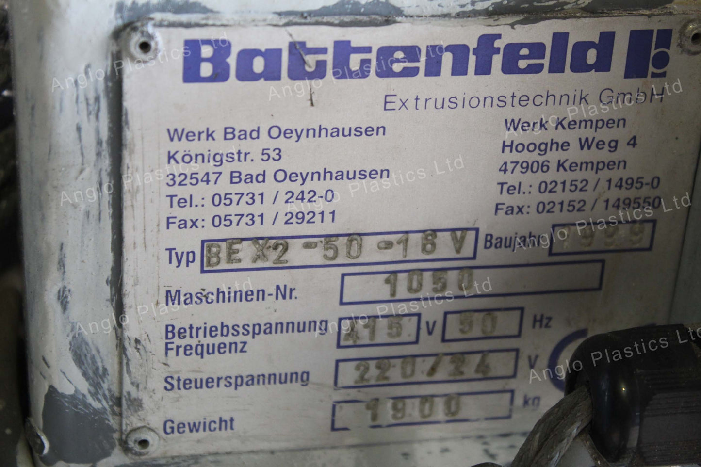 batenfeld bex2-50-16v extruder