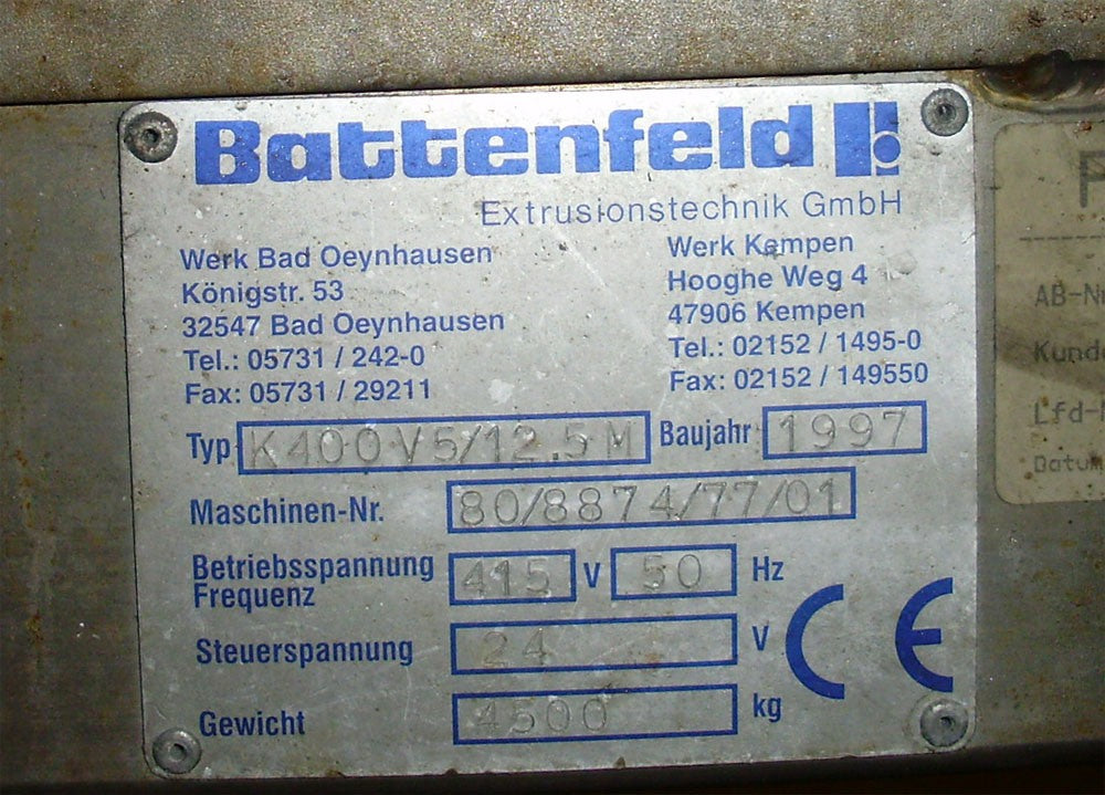 battenfeld 12.5mtr cal table