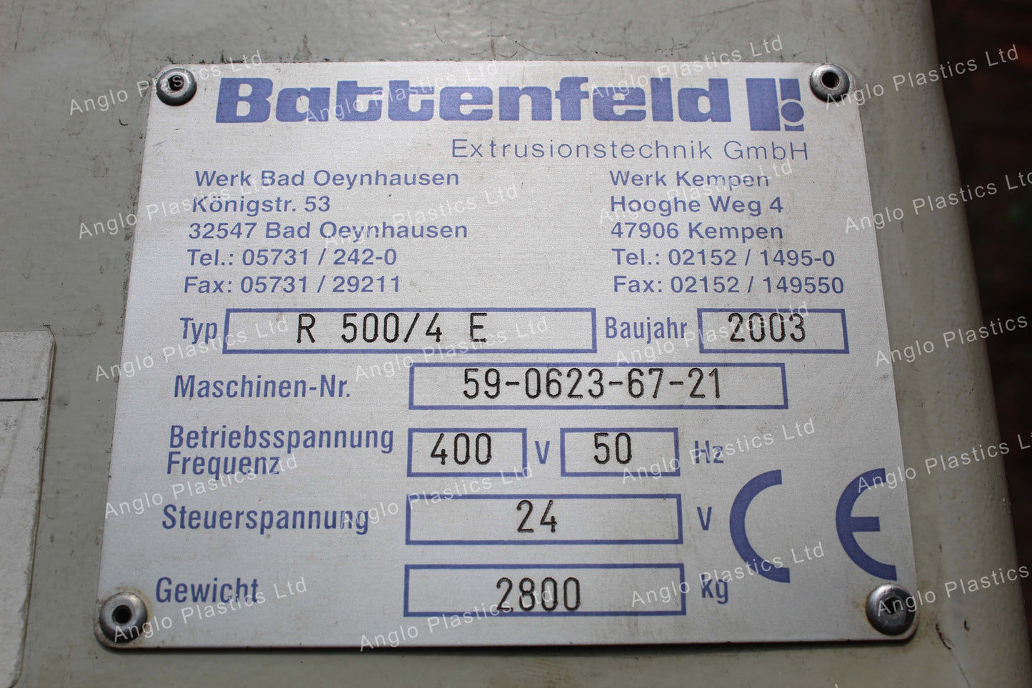 Battenfeld 4 Belt Haul Off