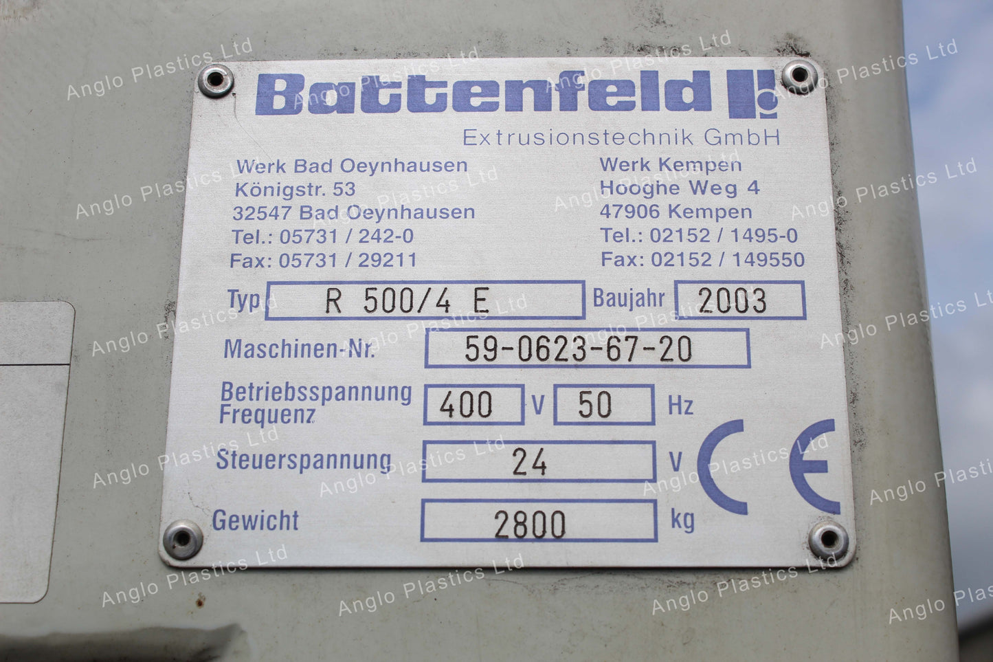 battenfeld 4 belt haul off