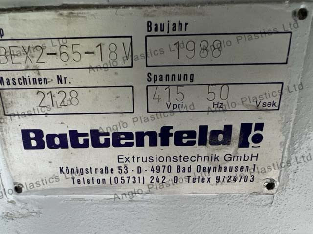 battenfeld 65 extrusion line