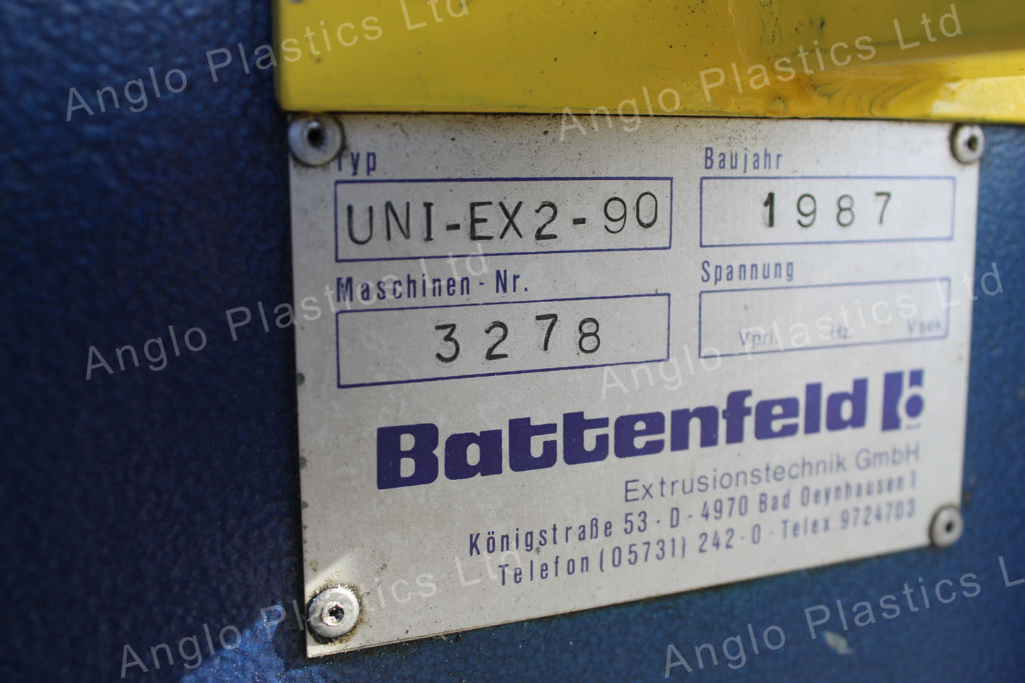 battenfeld bex2-90-16v extrusion line