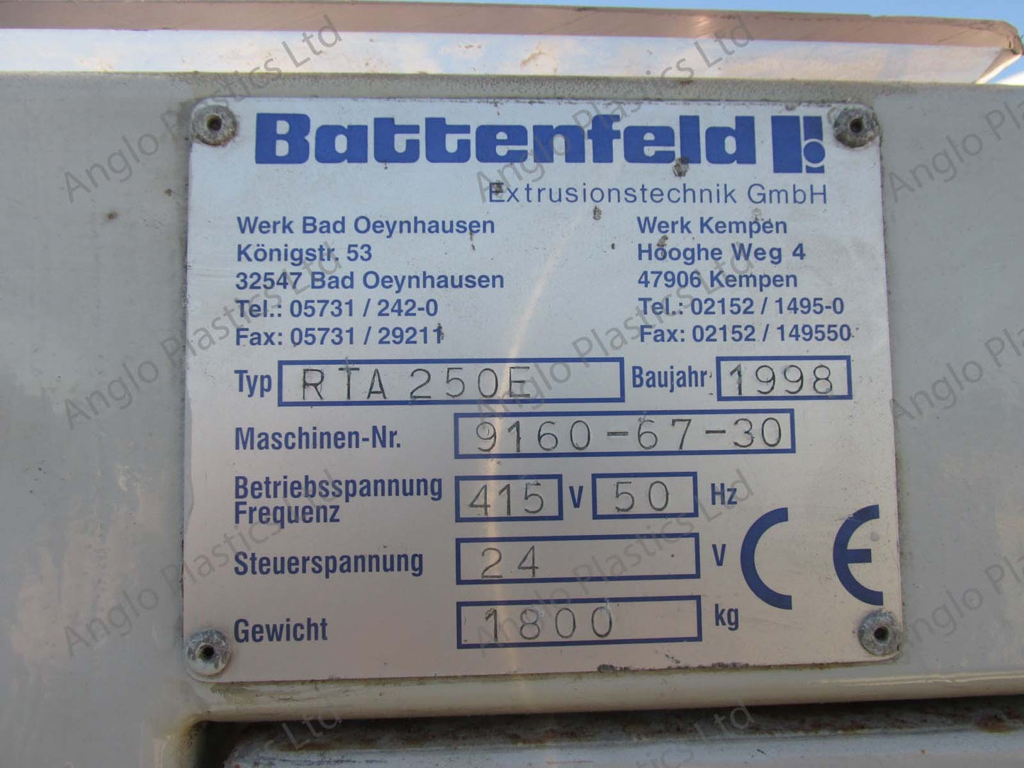 battenfeld rta 250e pipe saw