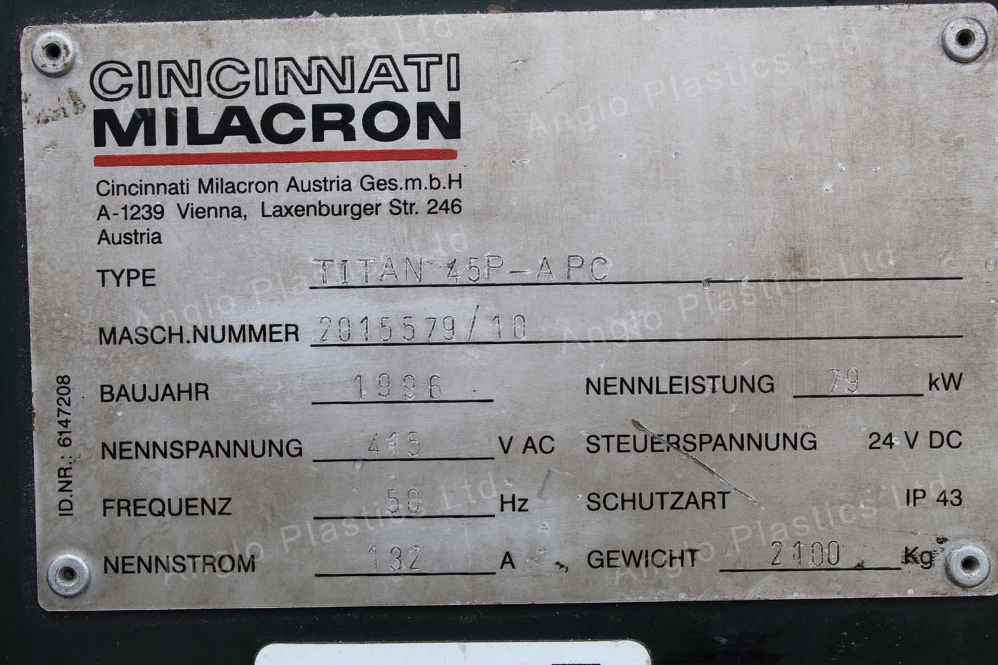 Cincinnati Titan 45 APC Extruder