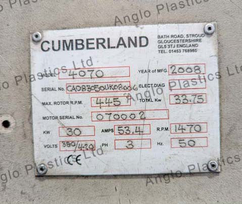 cumberland 4070 granulator