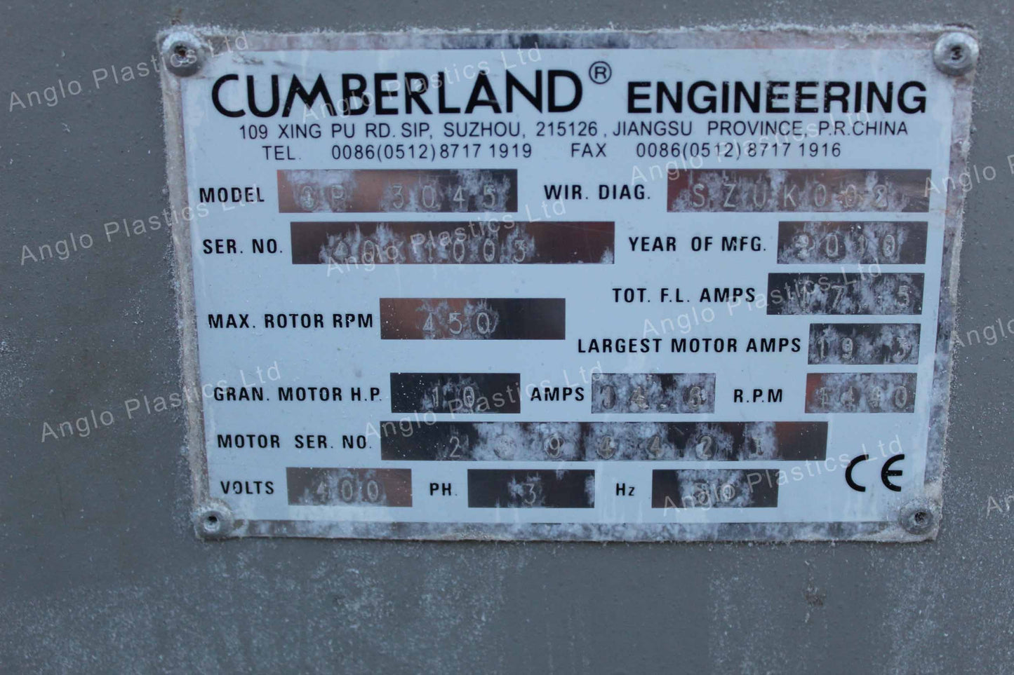 cumberland granulator