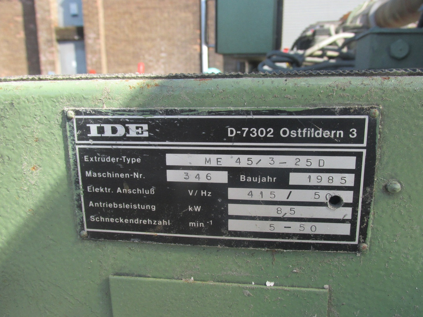 ide 45mm single screw extruder