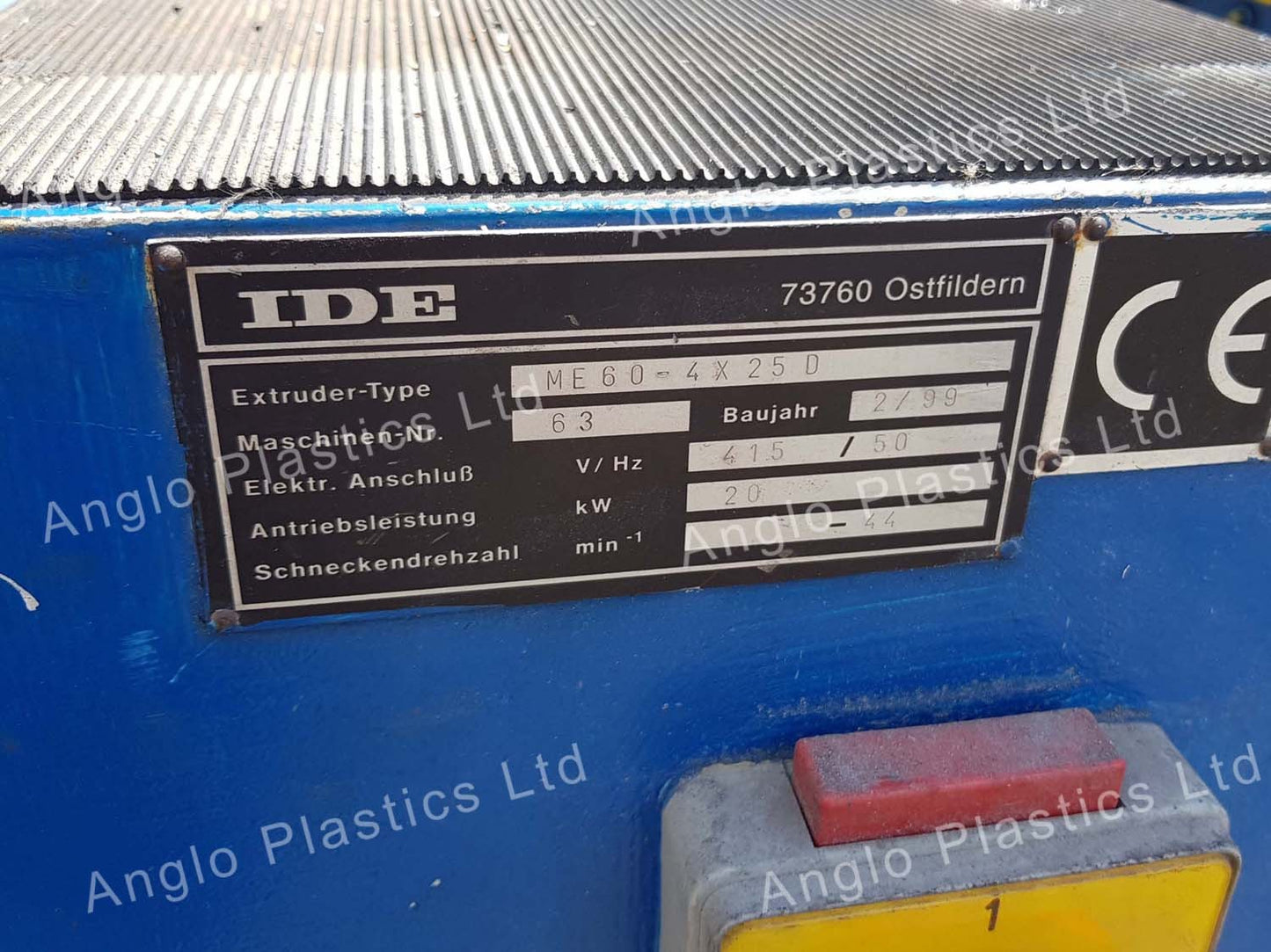 ide me60 single screw extruder