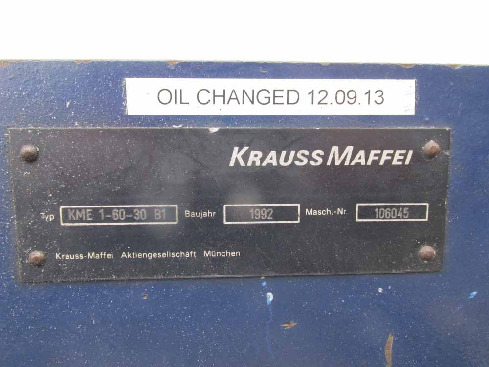 Krauss Maffei 60mm Single Screw Extruder