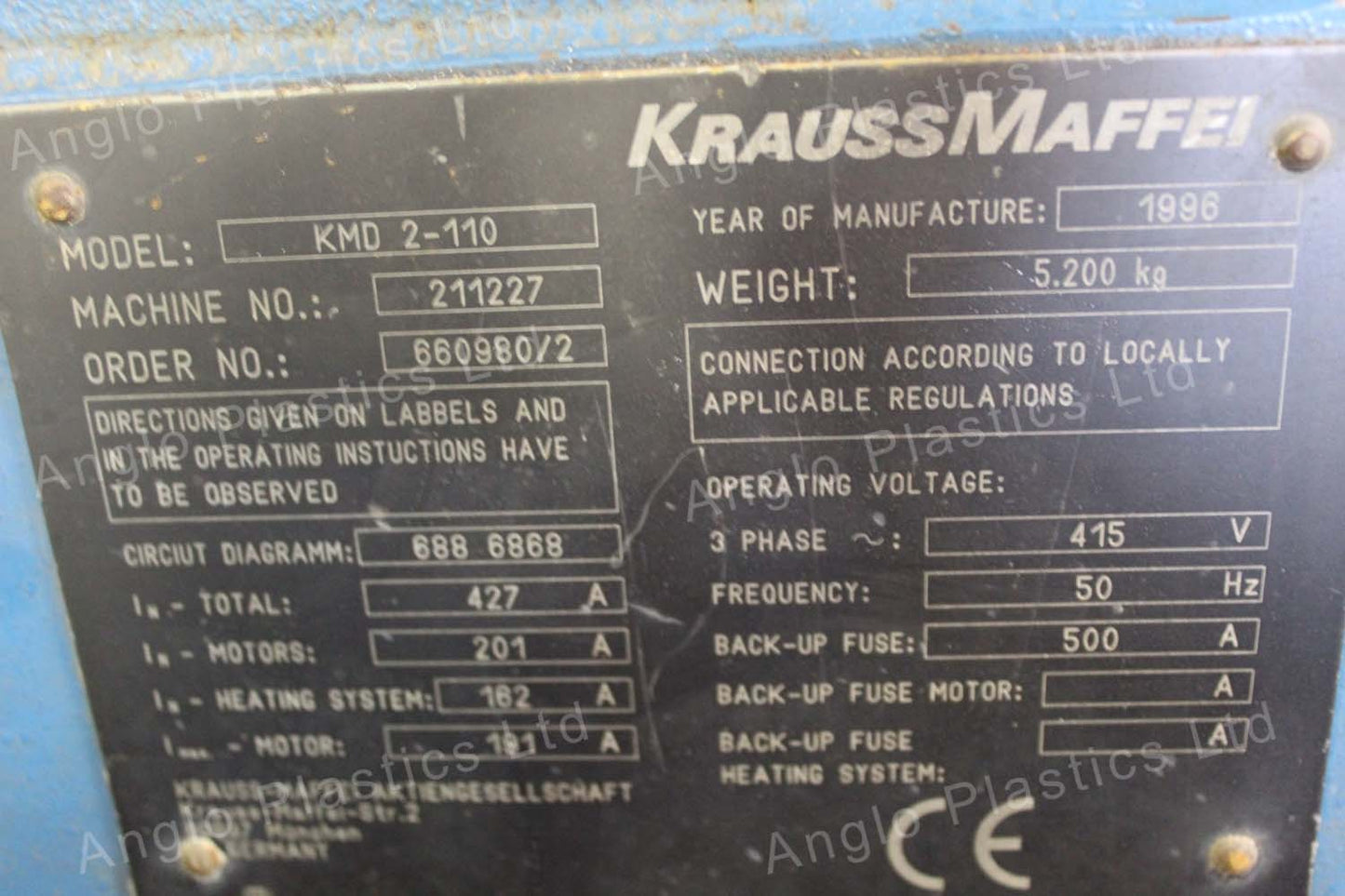 krauss maffei kmd 2110 compounding line