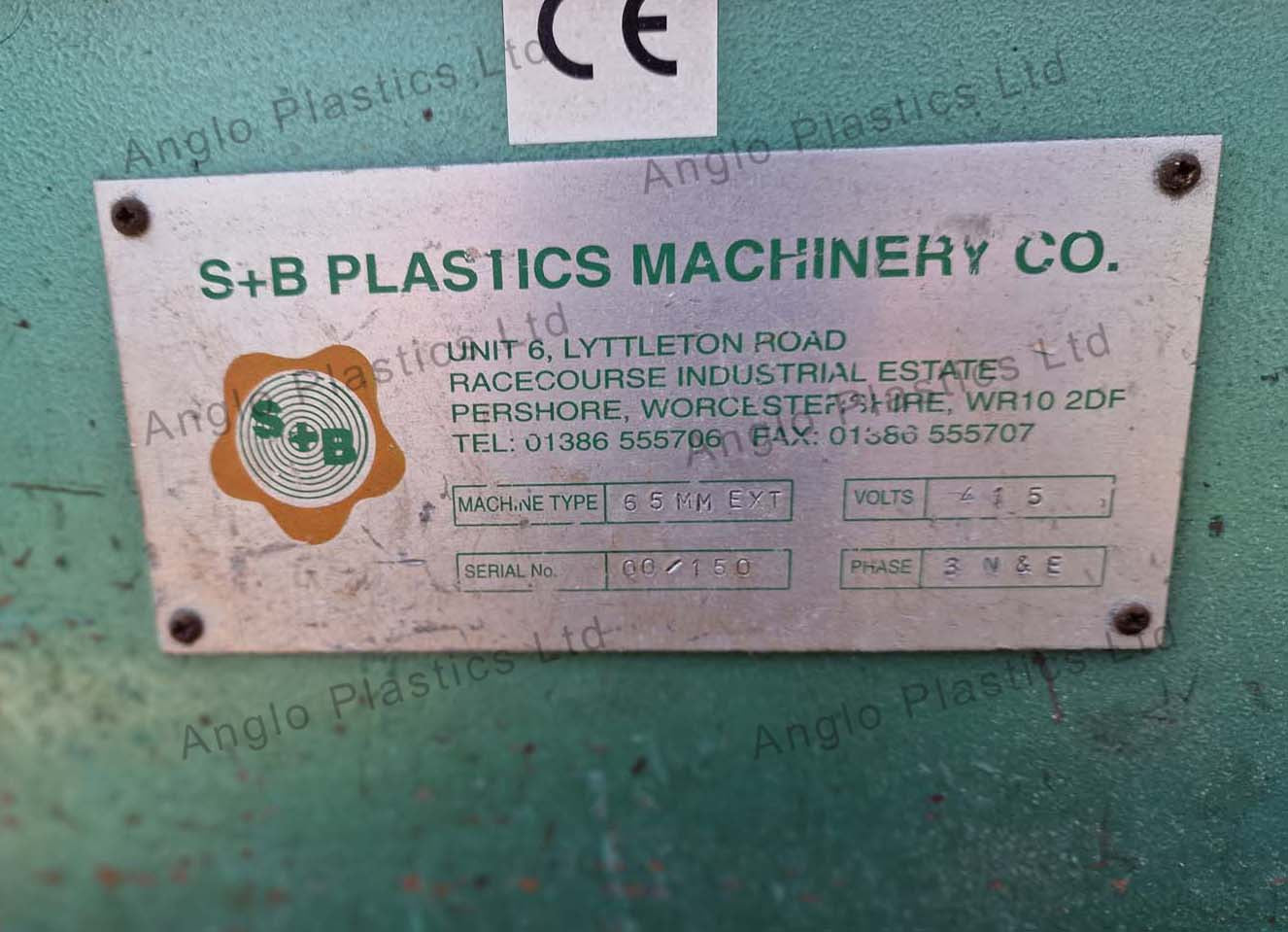 s&b 65mm single screw extruder