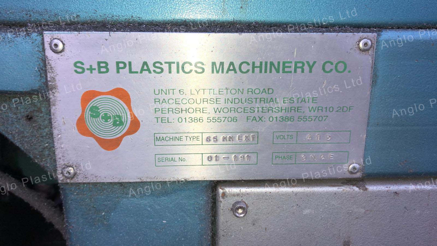 S&B 65mm Single Screw Extrusion Line