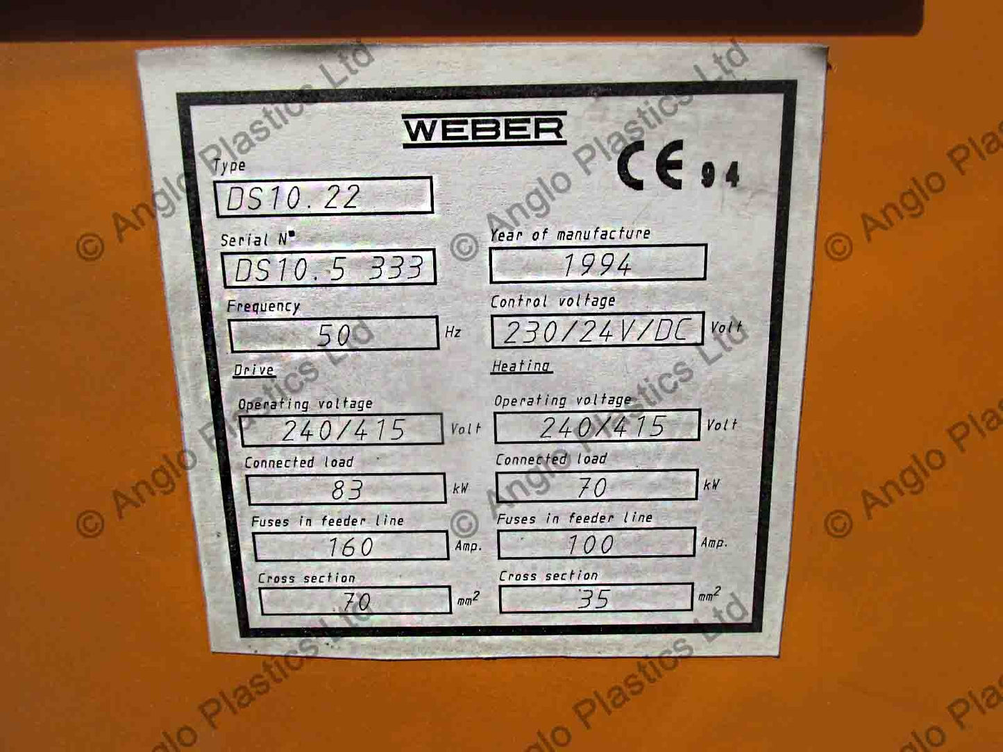 weber ds10.22 twin screw extruder