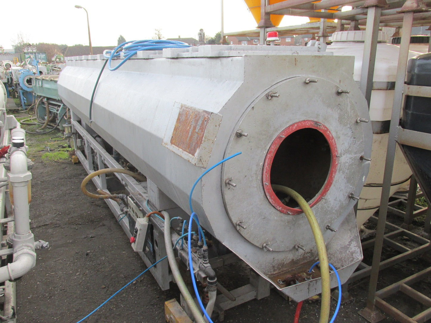 pvc pipe downstream line 6" and 12"