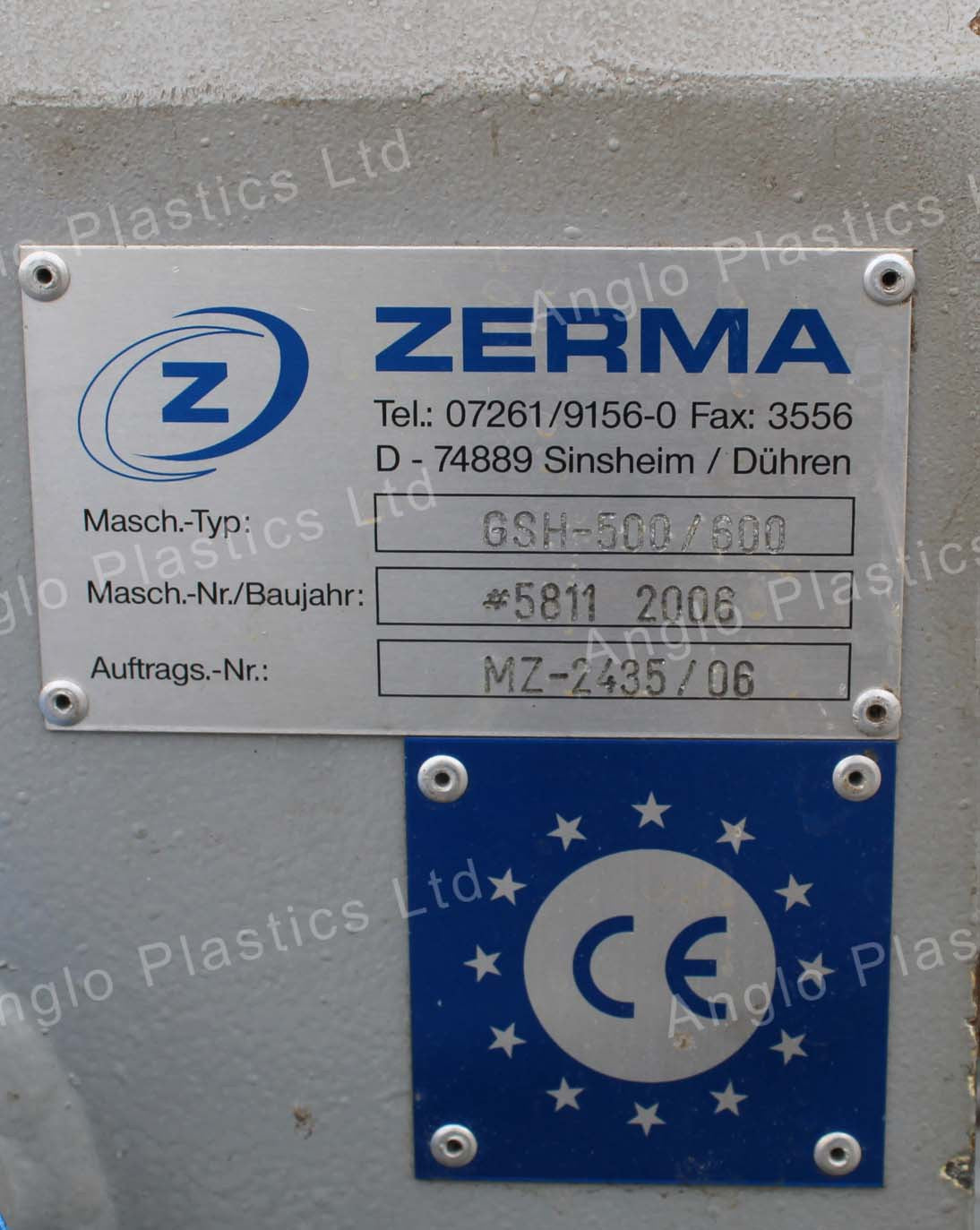 Sold - zerma gsh 500/600 granulator